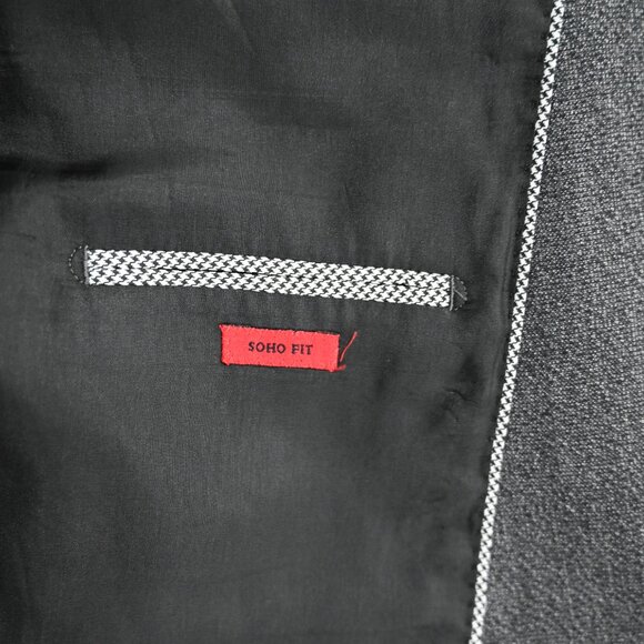 John Varvatos Size 42R 100% Wool Soho Fit Heather Gray Blazer - Picture 5 of 9
